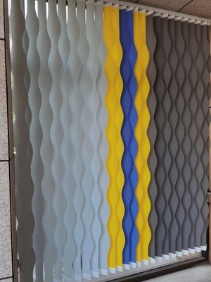 Vertical Ripple Blinds Fabric New Pattern Office Blinds anti uv