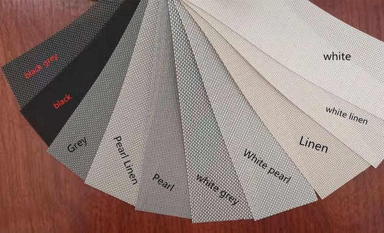 Outdoor Sunscreen Roller Blinds 30% Polyester 70% PVC Heat Block Out