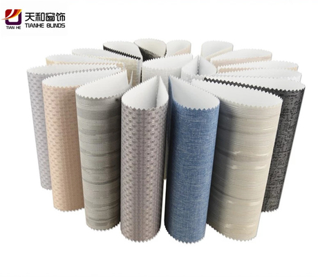 Built in Jacquard Roller Blinds , French Window Room Darkening Horizontal Blinds
