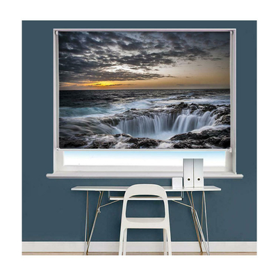 Electric Control Wifi Drawing room window 3d roller digital printing blinds