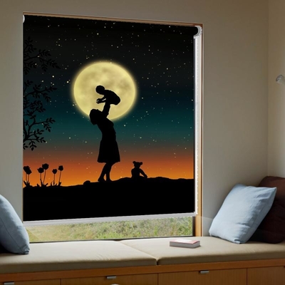 Basic 3D Shapes Digitally Printed Photo Roller Blind water proof Roller Blinds