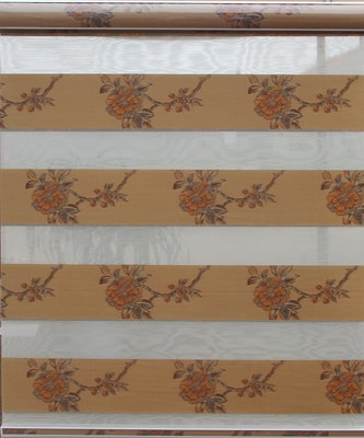 Zebra Dual Roller Blinds Horizontal Pattern For French Windows