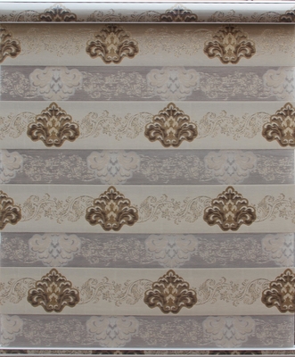 Zebra Dual Roller Blinds Horizontal Pattern For French Windows