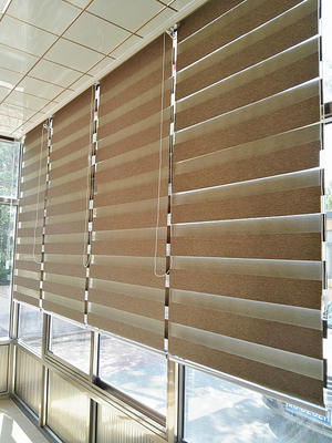 90% Shading Zebra Blinds With Blackout Linen Yarn Composition