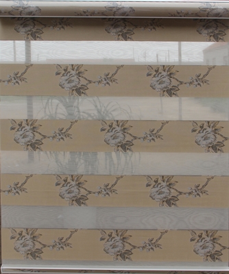 Blue Zebra Blinds Fabric Blue Double Layer Fireproof Dustproof