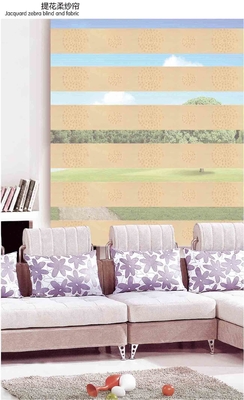Horizontal Slats Zebra Blinds For Sliding Glass Doors 5.5cm Sheer part