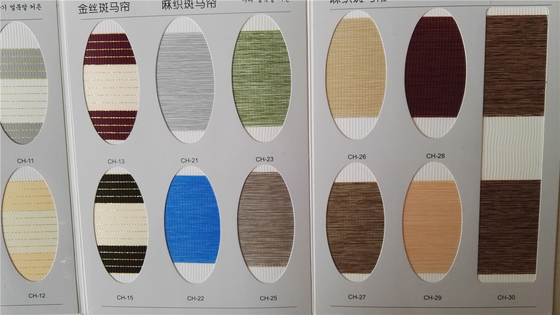 Two Layer Zebra Blinds Fabric Horizontal 100% Polyester Pull Rope Format