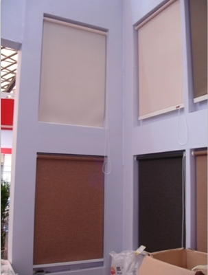 Acrylic Foaming Polyester Window Blinds ,  Slat Fireproof Window Coverings
