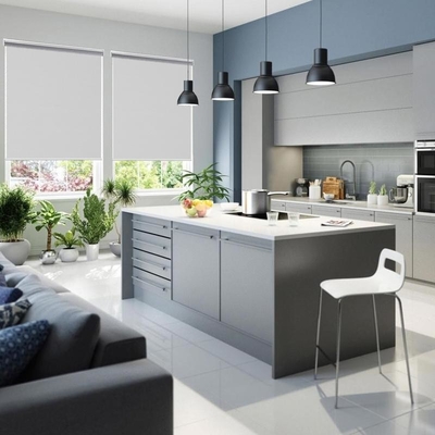 Blockout Double Roller Blinds 250cm Width Dust Resistance Plain Type