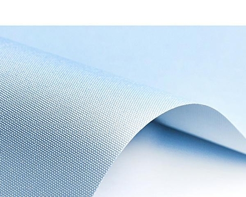 Transparent Polyester Roller Blinds Fabric B1 Grade White Foaming Technition