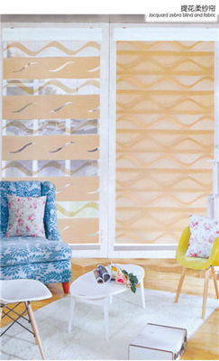 Carved zebra blinds fabric/rainbow blinds fabric /blackout zebra fabric