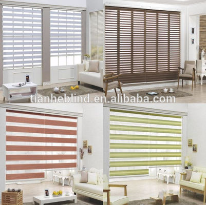 Tianhe Factory Wholesale Zebra Blinds Fabric/ Rain bow Colored Window Blinds